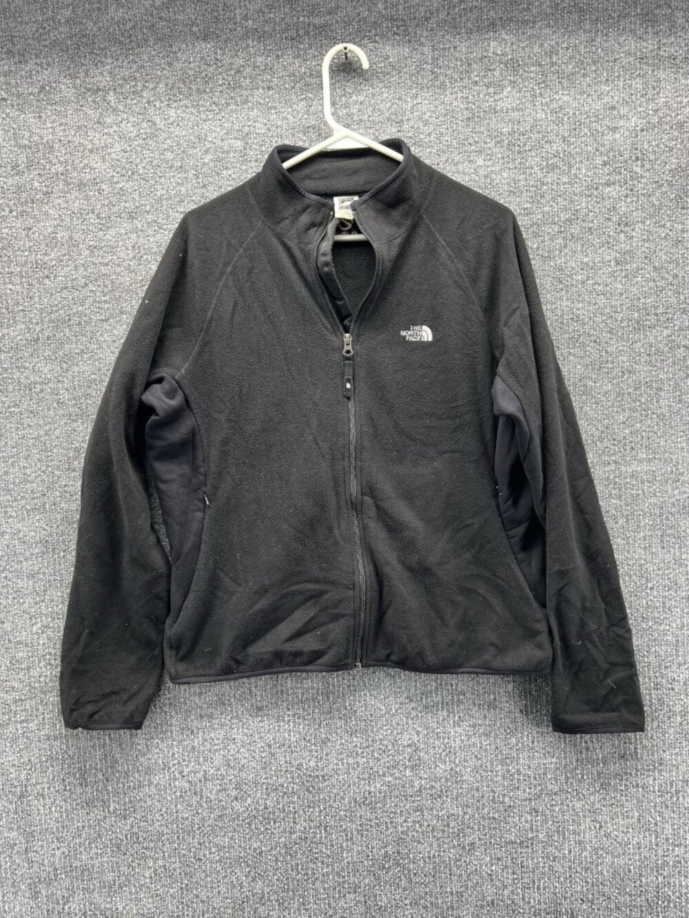 The North Face Jacket Womens XL Black Fleece Full Zip Lightweight Hiking Outdoor